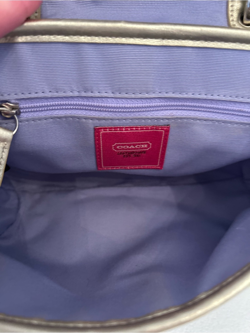 Coach Metallic Gold Mini Top Handle Bag - Picture 8 of 10